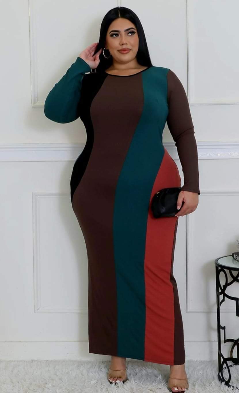 Block Color Dress