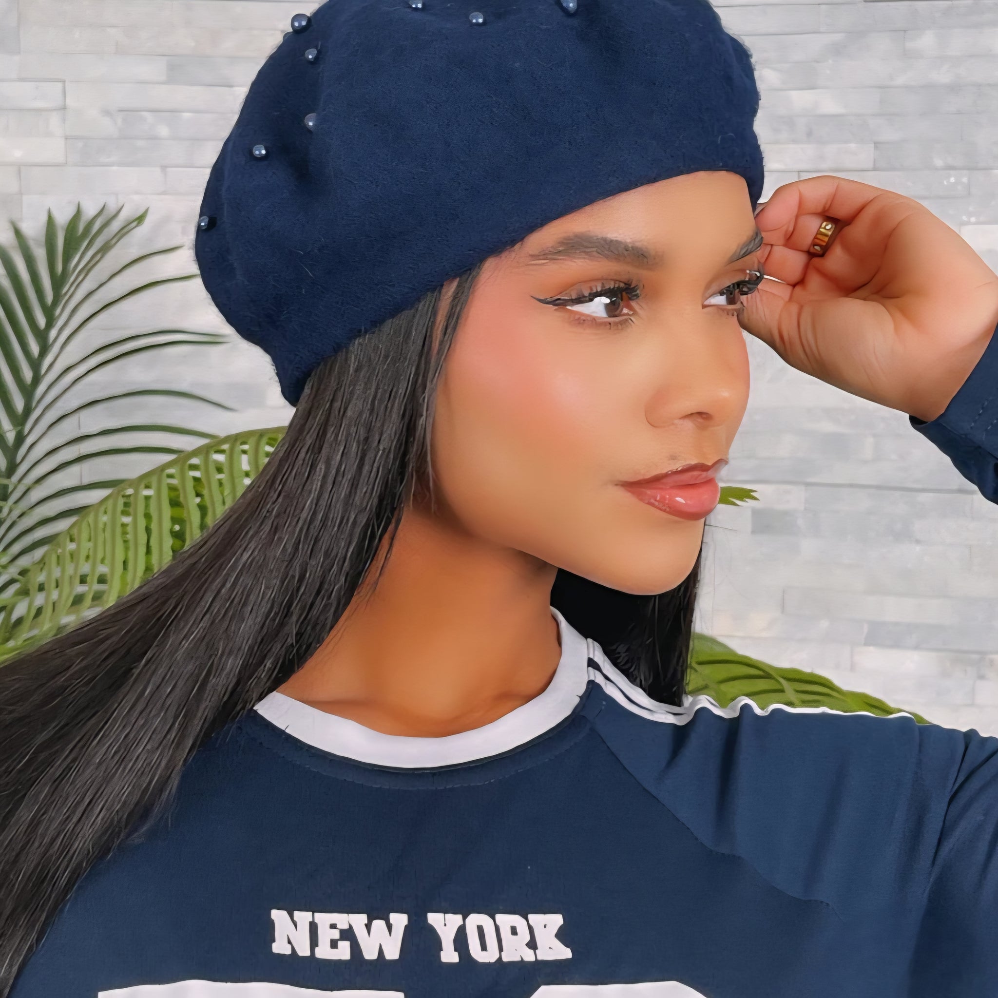 Head Cover w/ colored pearls