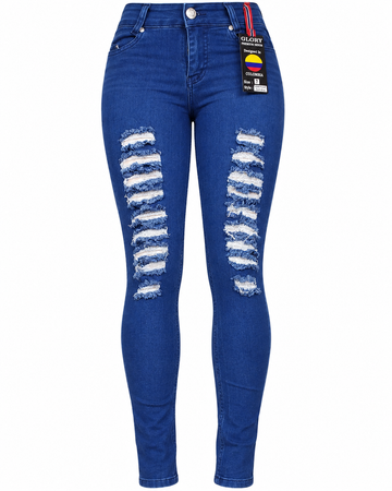Distressed High Waisted Skinny Jeans