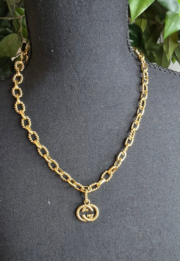 Initial Necklace GG - designer Inspired