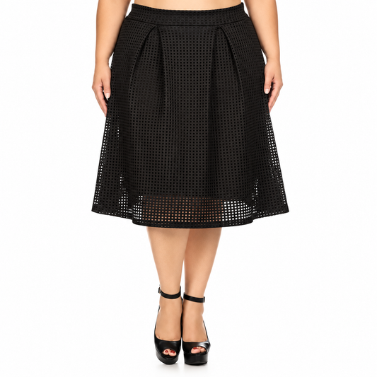 Midi Skirt /Black (Lined)