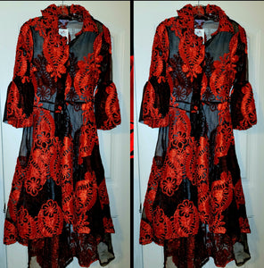 Chiffon/Embroidered Dress(Medium Only)