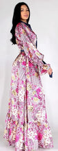 Load image into Gallery viewer, Maxi Dress (Print/Button Down/Belted w/Pockets) Pink Floral