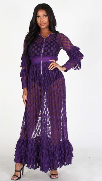 Reveal Maxi Dress w/ Zipper (two color options available)
