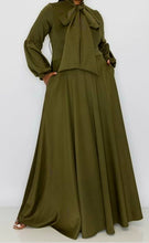 Load image into Gallery viewer, Bow Tie Maxi w/ Bubble Sleeves