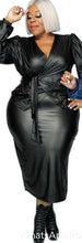 Load image into Gallery viewer, Two Piece Faux Leather Skirt Set