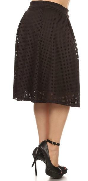 Midi Skirt /Black (Lined)