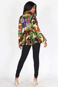 Camo Jacket w/Print